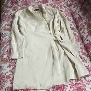 Massimo Dutti linen elegant cream jacket size 2